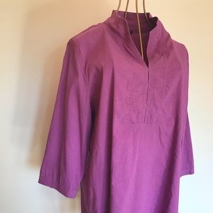 Eileen Fisher purple linen tunic, size L